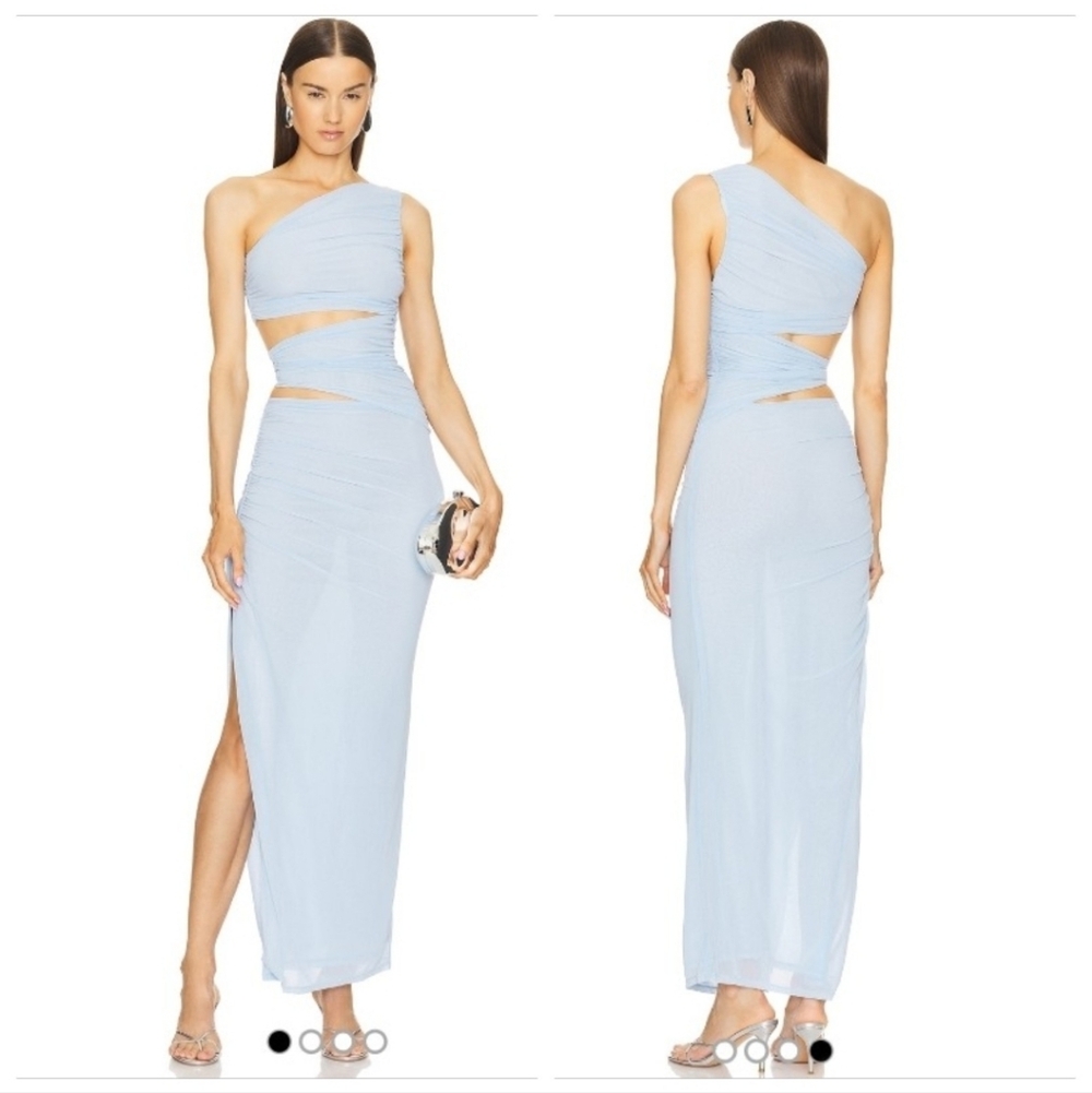 NWOT Michael Costello x REVOLVE Daphne Maxi Dress In Blue Size S